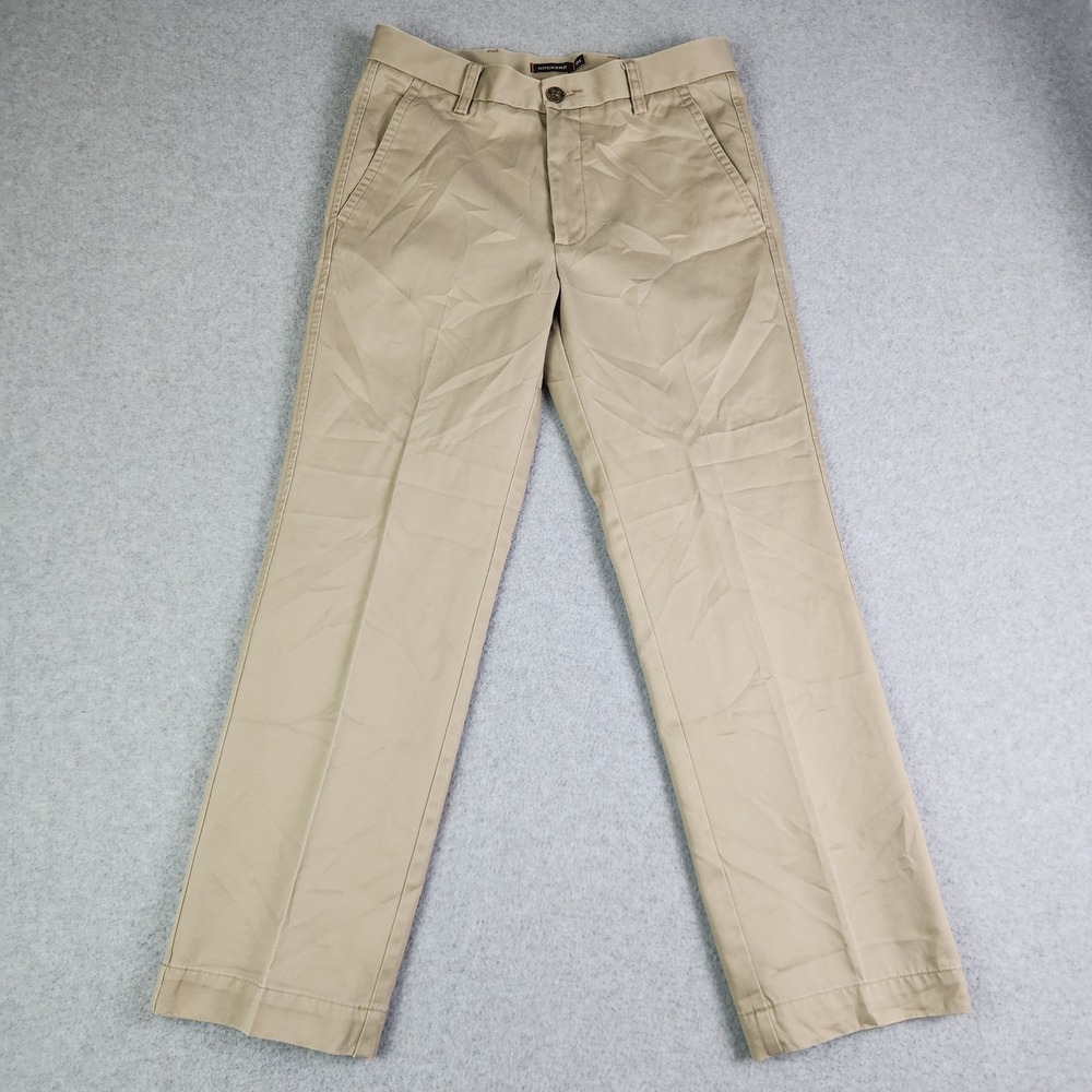 Dockers Chino Pants Mens 30x29 Khaki D1 Twill Flat Front Slim Fit Straight Leg